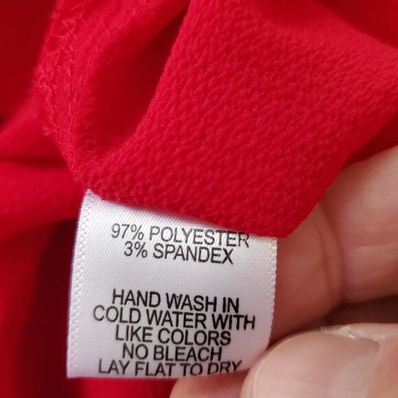 Gibson Back Pleat Blouse - size XL in Red - Picture 10 of 11